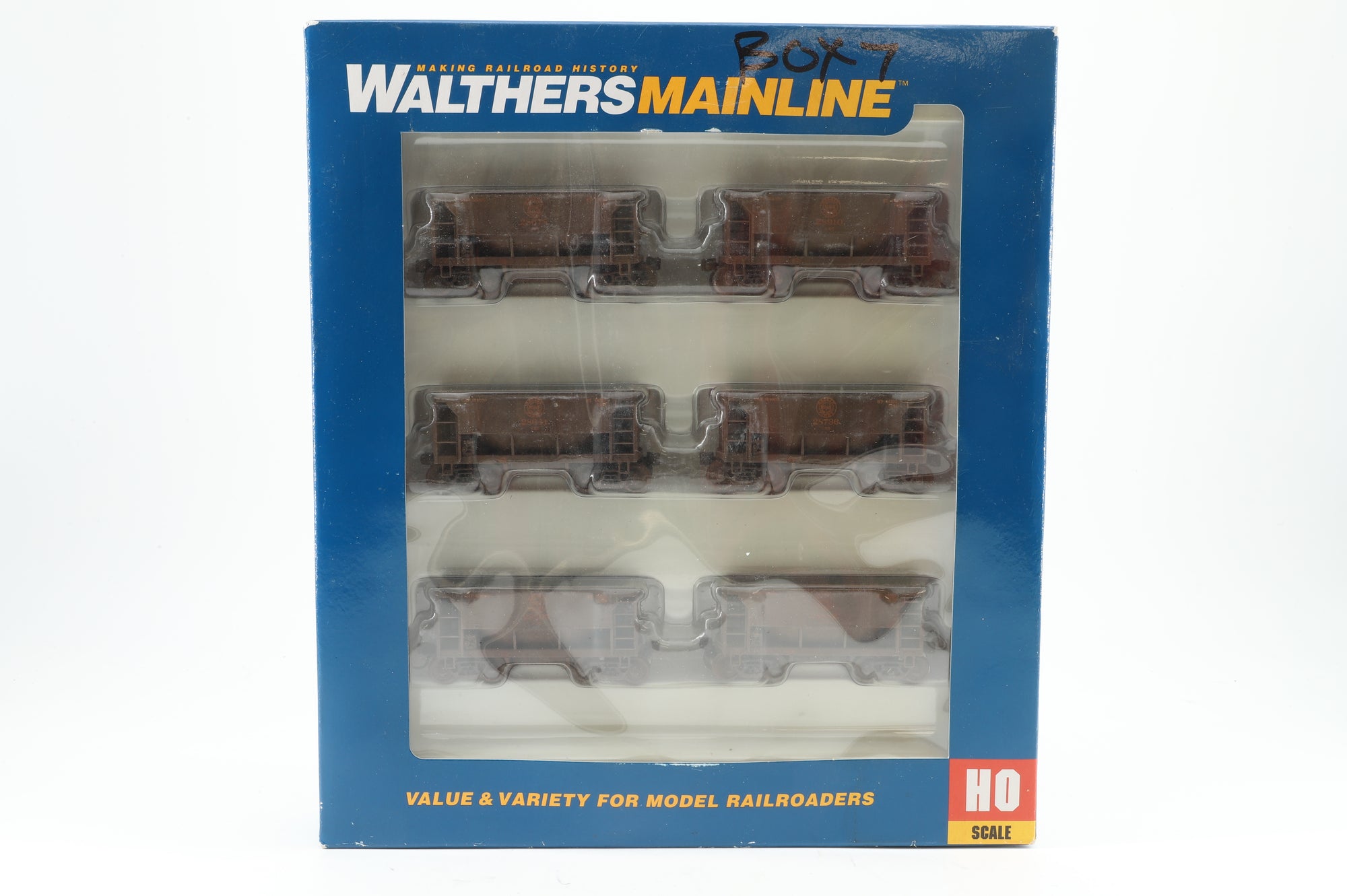 Walthers HO 910-58001 24' Minnesota Ore Car (6-Pk) Duluth, Missabe & Iron Range (Early), Pro Weathered