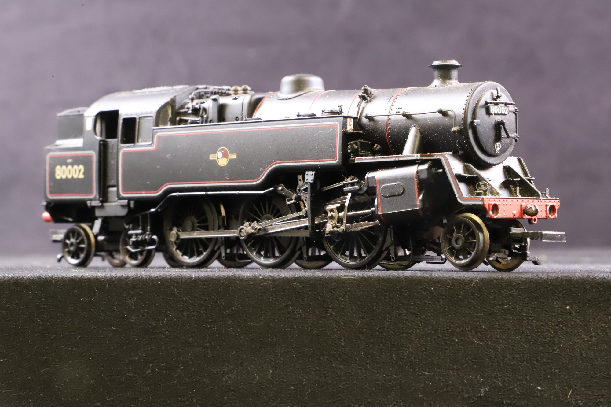 WORKSHOP Bachmann OO 32-354 Standard 4MT 80002 in Lined BR Black w/ Late Crests