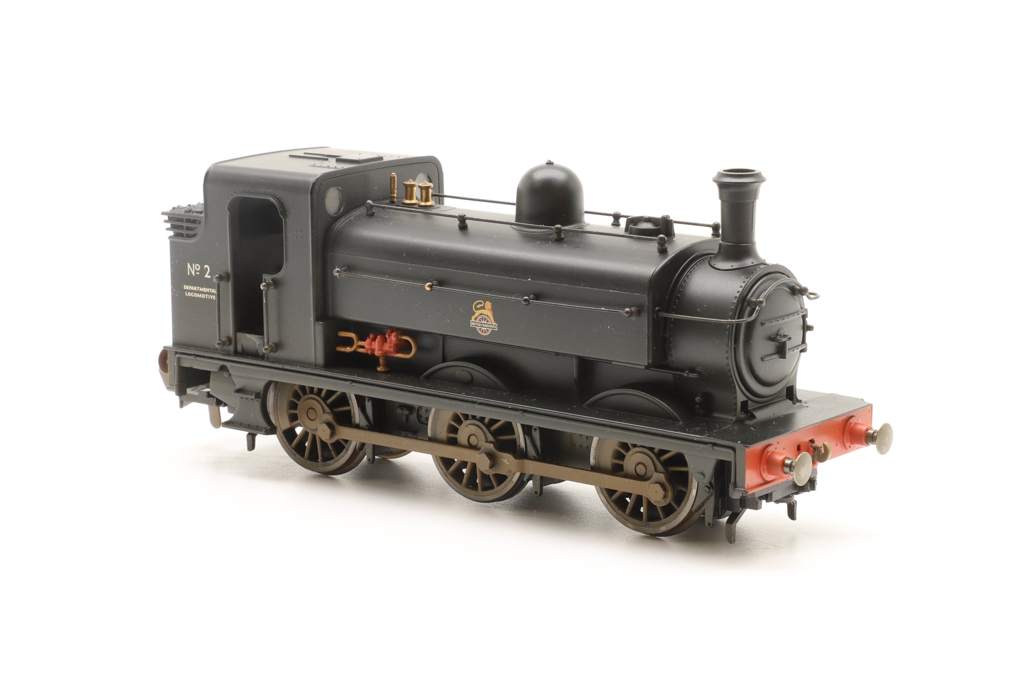 WORKSHOP Hornby OO R2401 Class J52 'Departmental Loco No.2' in BR Black w/ Early Crests - Weathered