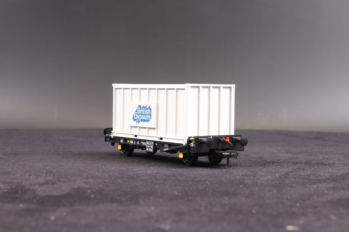 Accurascale OO ACC2075-GYP-U PF012A PFA Container Flat Wagon, British Gypsum