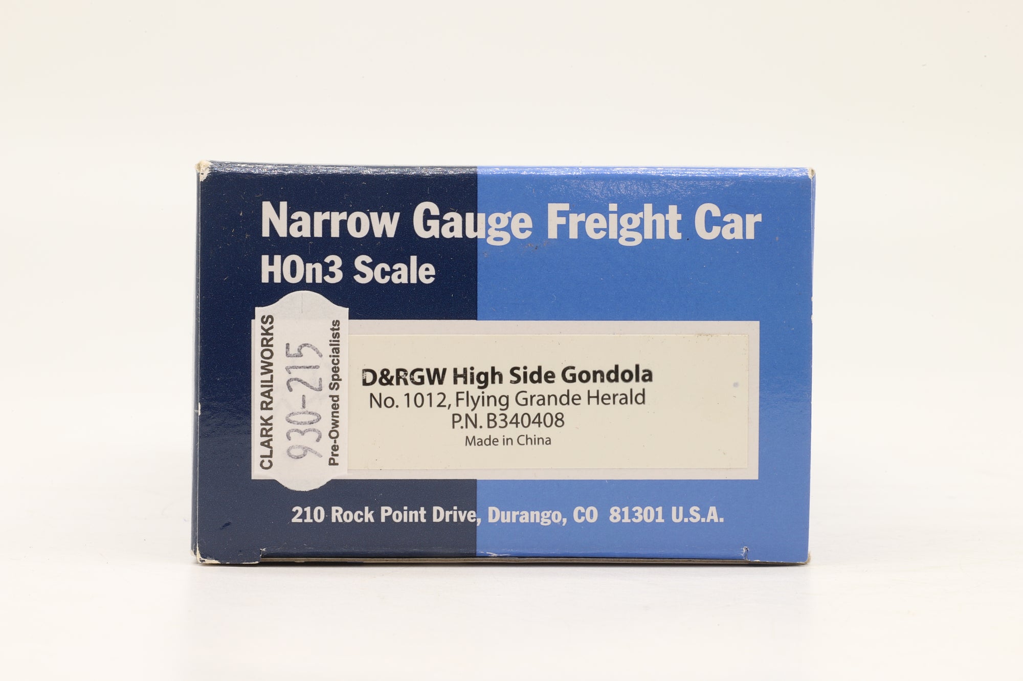 Blackstone Models HOn3 B340408 D&RGW High Side Gondola '1012'