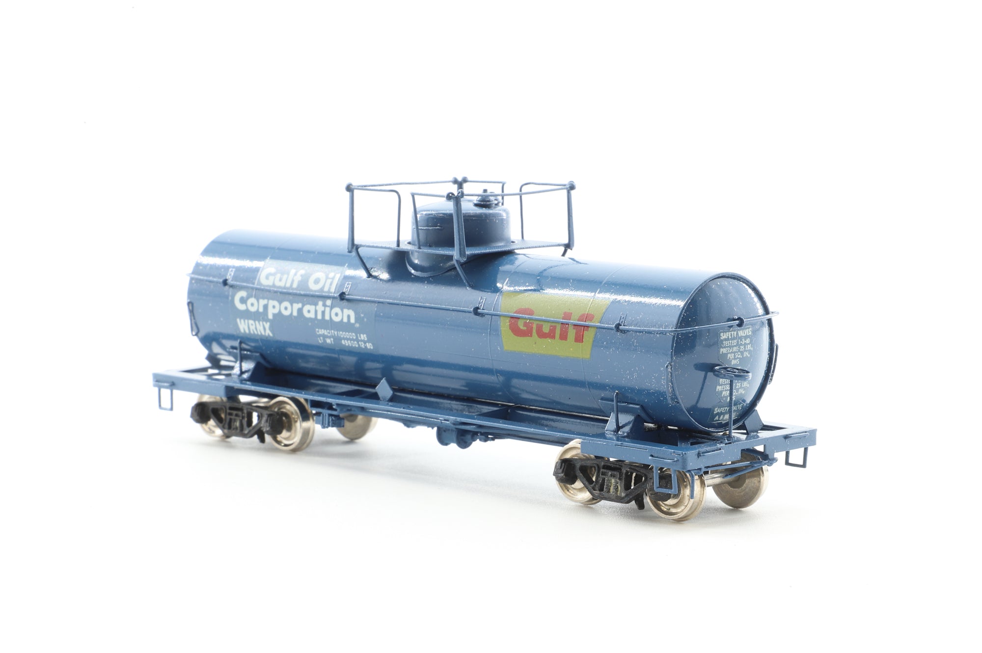 Precision Scale HO Brass Rake Of 4 PSC 8,000 gal tank Cars "GULF"