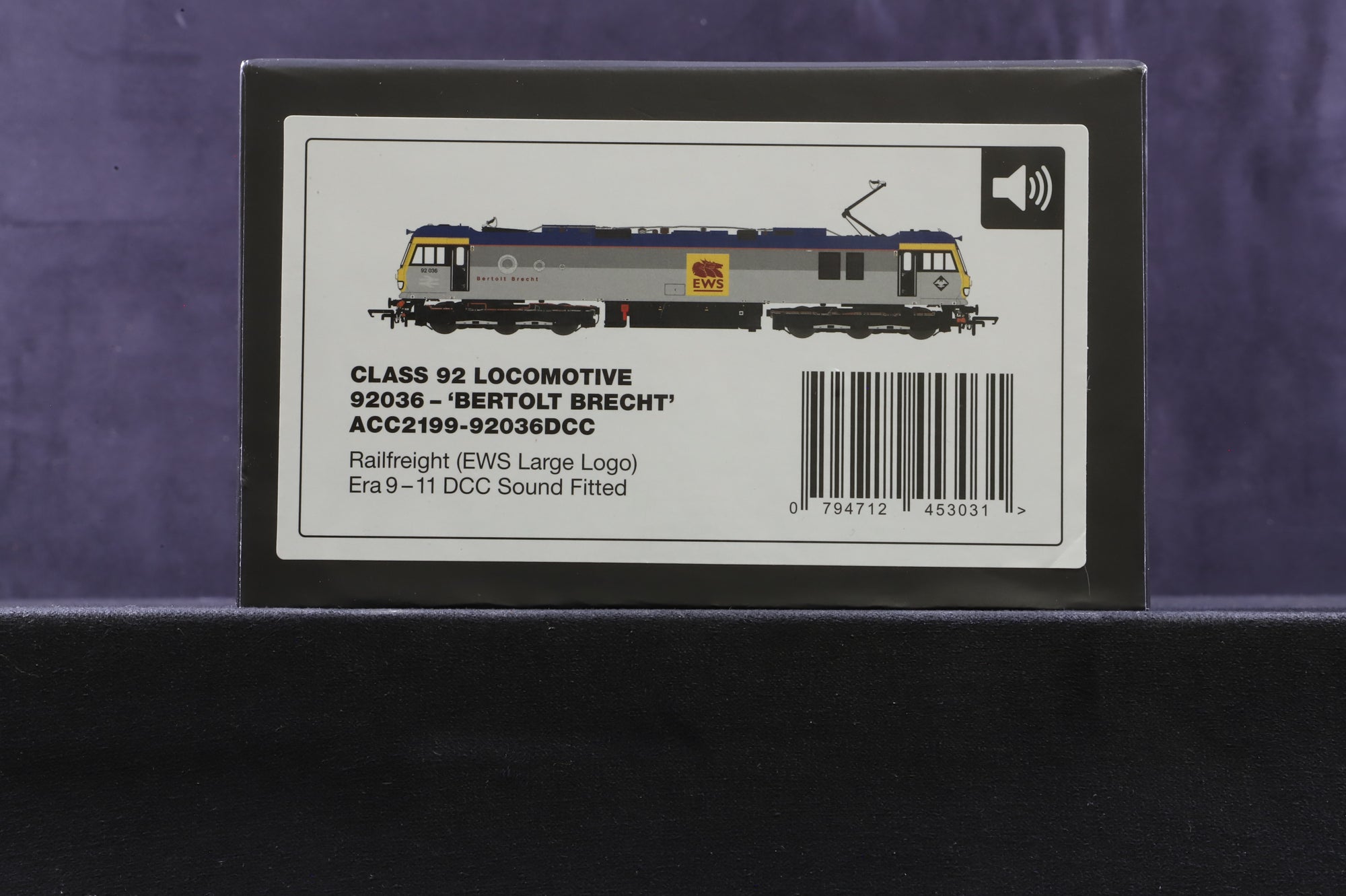 Accurascale OO ACC2199 Class 92 '92036' 'Bertolt Brecht' Railfreight Grey EWS Branding DCC Sound