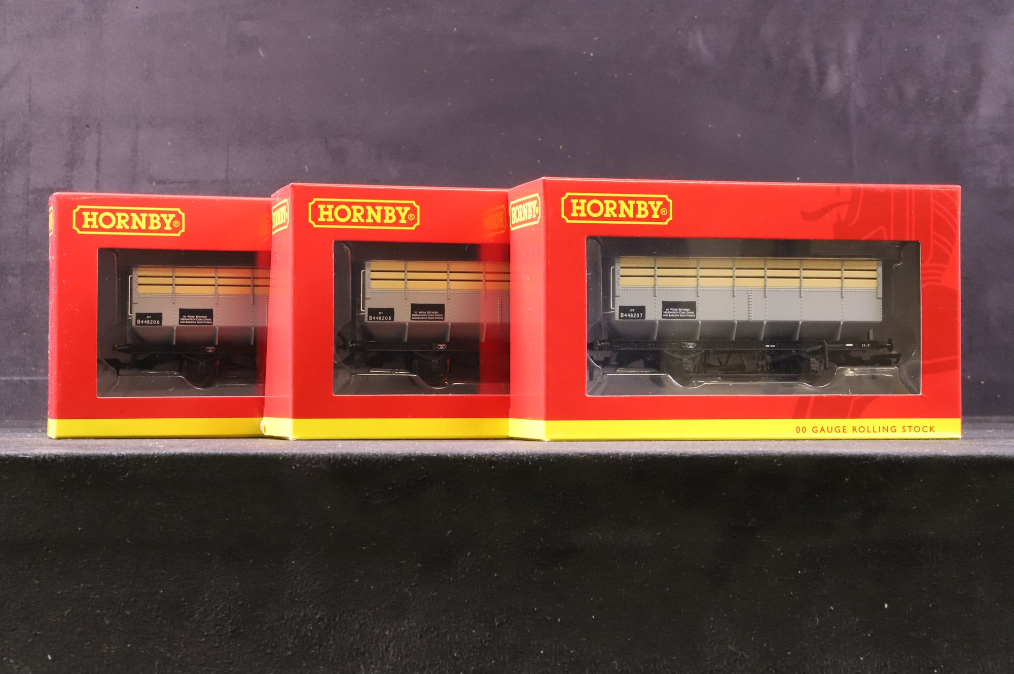Hornby OO R6783 Pack of 3 Ex-LMS Coke Hoppers in BR Grey