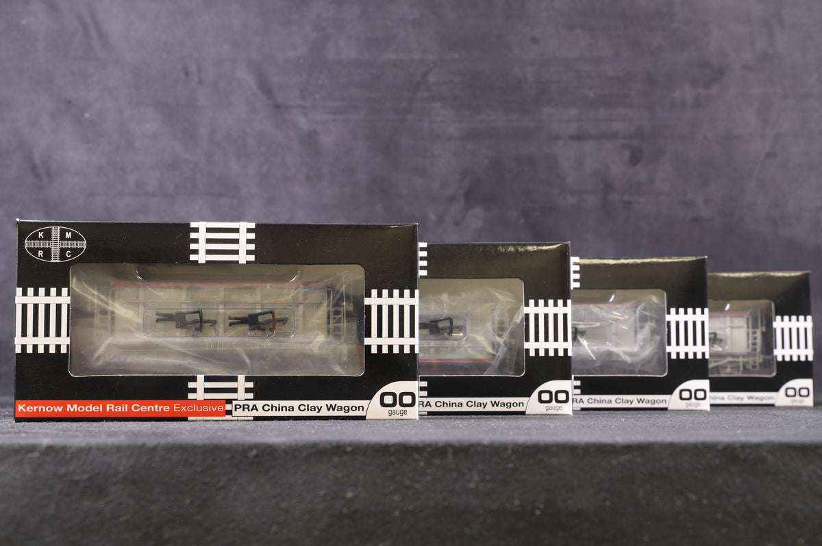 KMRC OO Rake of 4 PRA China Clay Wagons