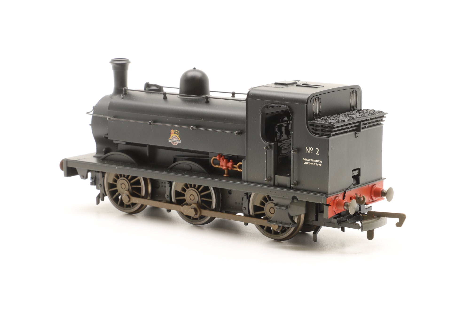 WORKSHOP Hornby OO R2401 Class J52 'Departmental Loco No.2' in BR Black w/ Early Crests - Weathered