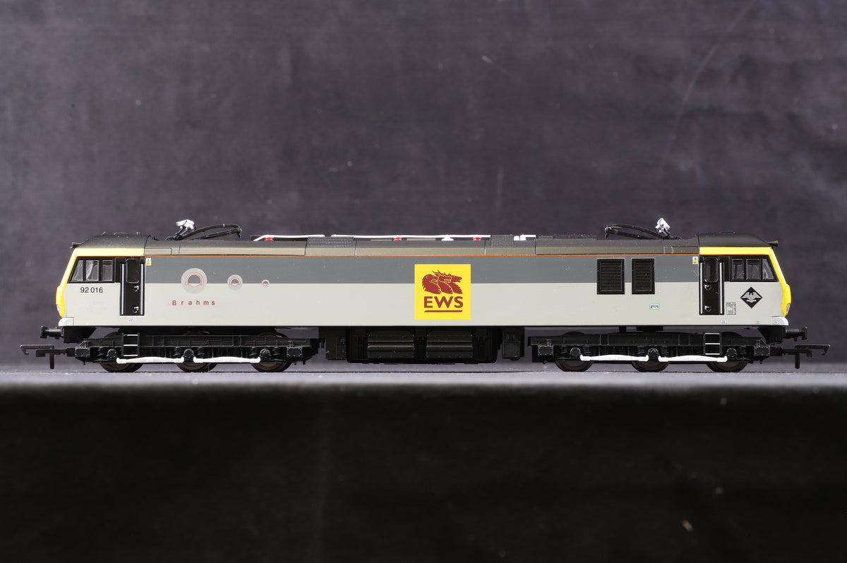 Hornby OO R3480 Class 92 &#39;92016&#39; EWS Brahms, DCC Fitted