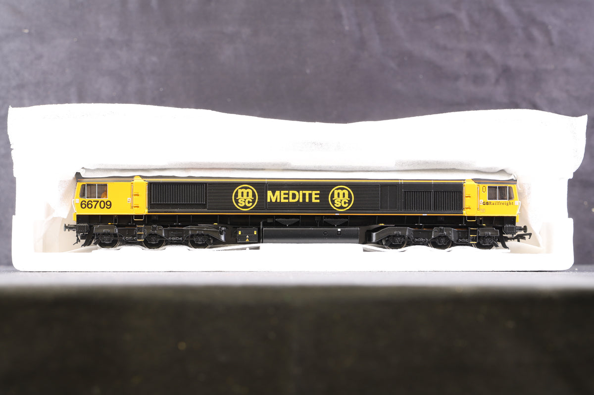 Bachmann OO 32-727Z Cl.66 Diesel &#39;66709&#39; Medite/GBRf &#39;Joseph Arnold Davies&#39;, Model Rail Excl. 102/500