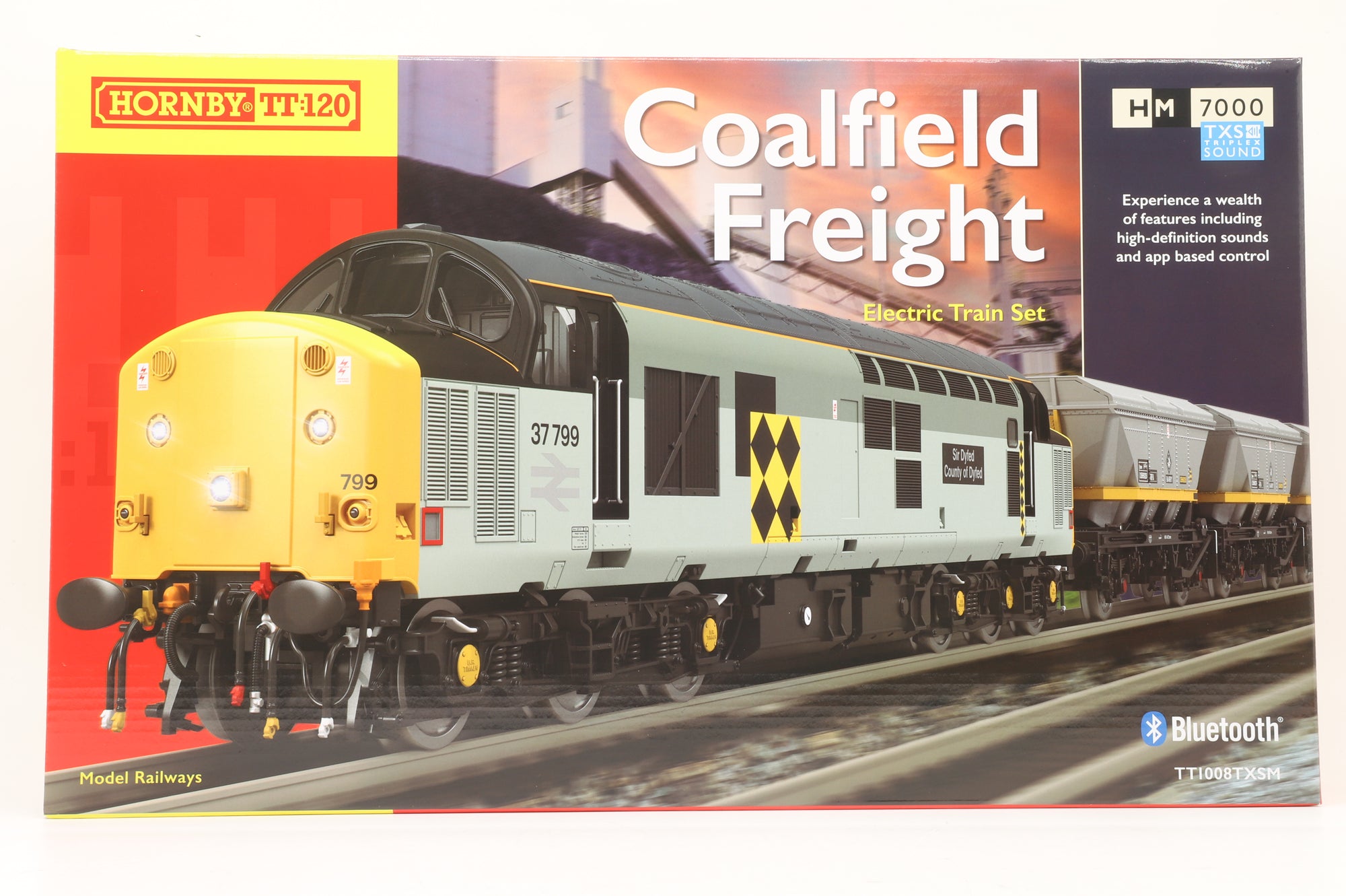 Hornby TT:120 TT1008TXSM Coalfield Freight Electric Train Set DCC Sound
