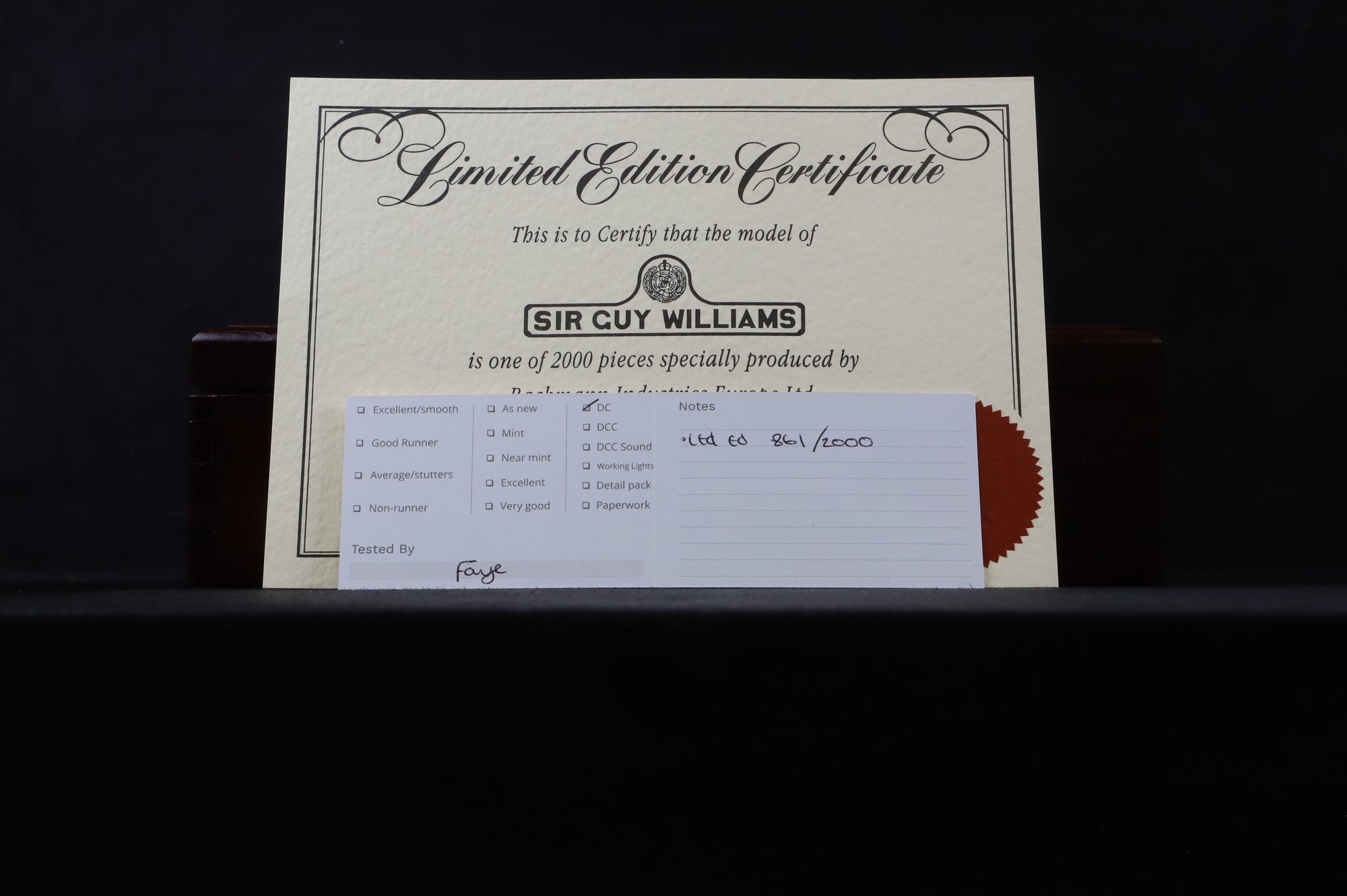 Bachmann OO 32-250 WD Austerity 2-8-0 'Sir Guy Williams' LMR Blue Ltd Ed 861/ 2000