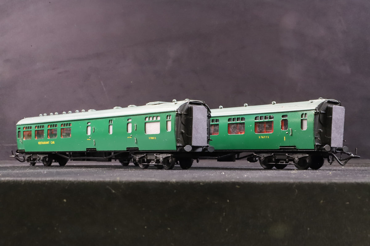 Lawrence Scale Models OO Rake Of 2 Streamlined Bulleid Coaches Green