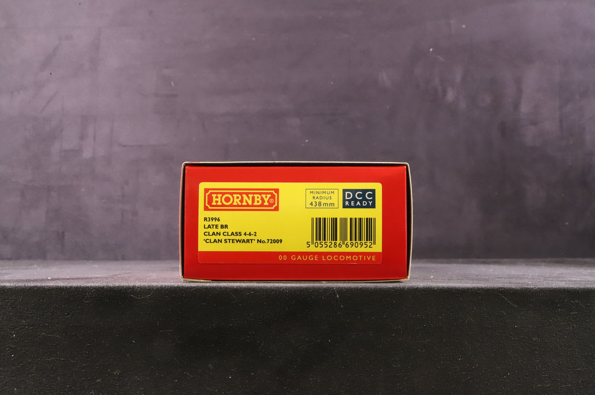 Hornby OO R3996 Clan Class 72009 &#39;Clan Stewart&#39; in BR Lined Green w/ Late Crests - TTS Sound