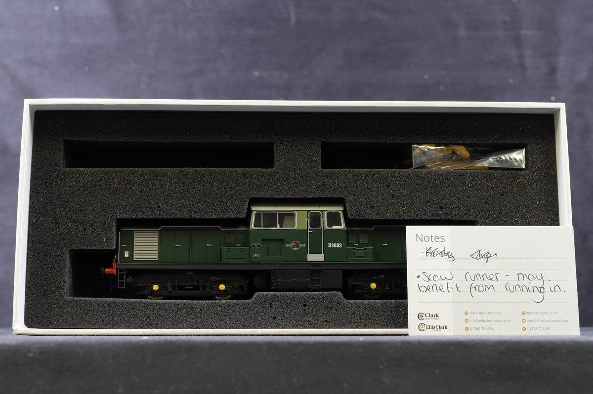 Heljan OO 1703 Class 17 &#39;D8603&#39; BR Green Small Yellow Panel