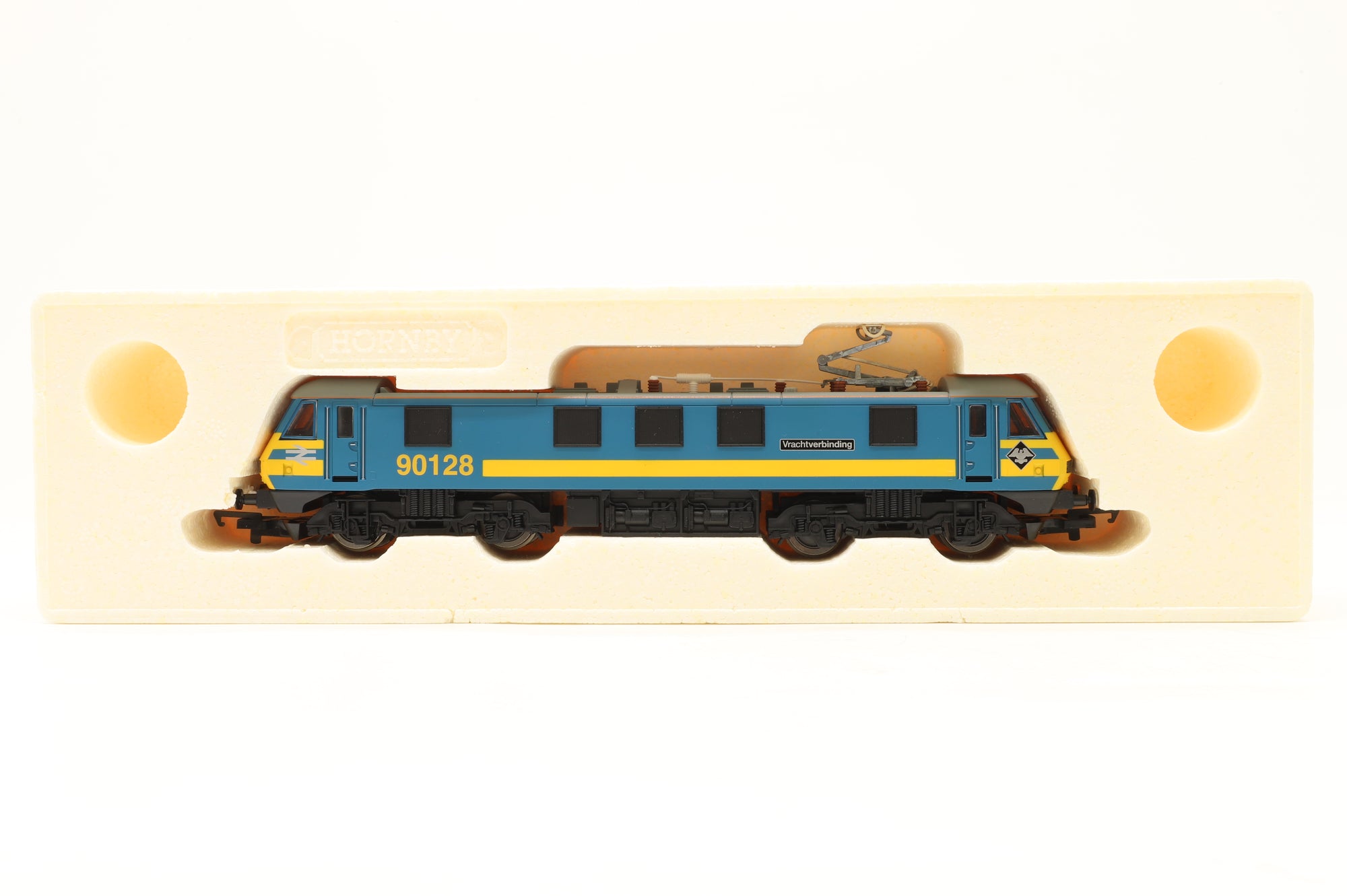 Hornby OO R2292 Class 90 90128 'Vrachtverbinding' in BR/SNCB Turquoise/Yellow