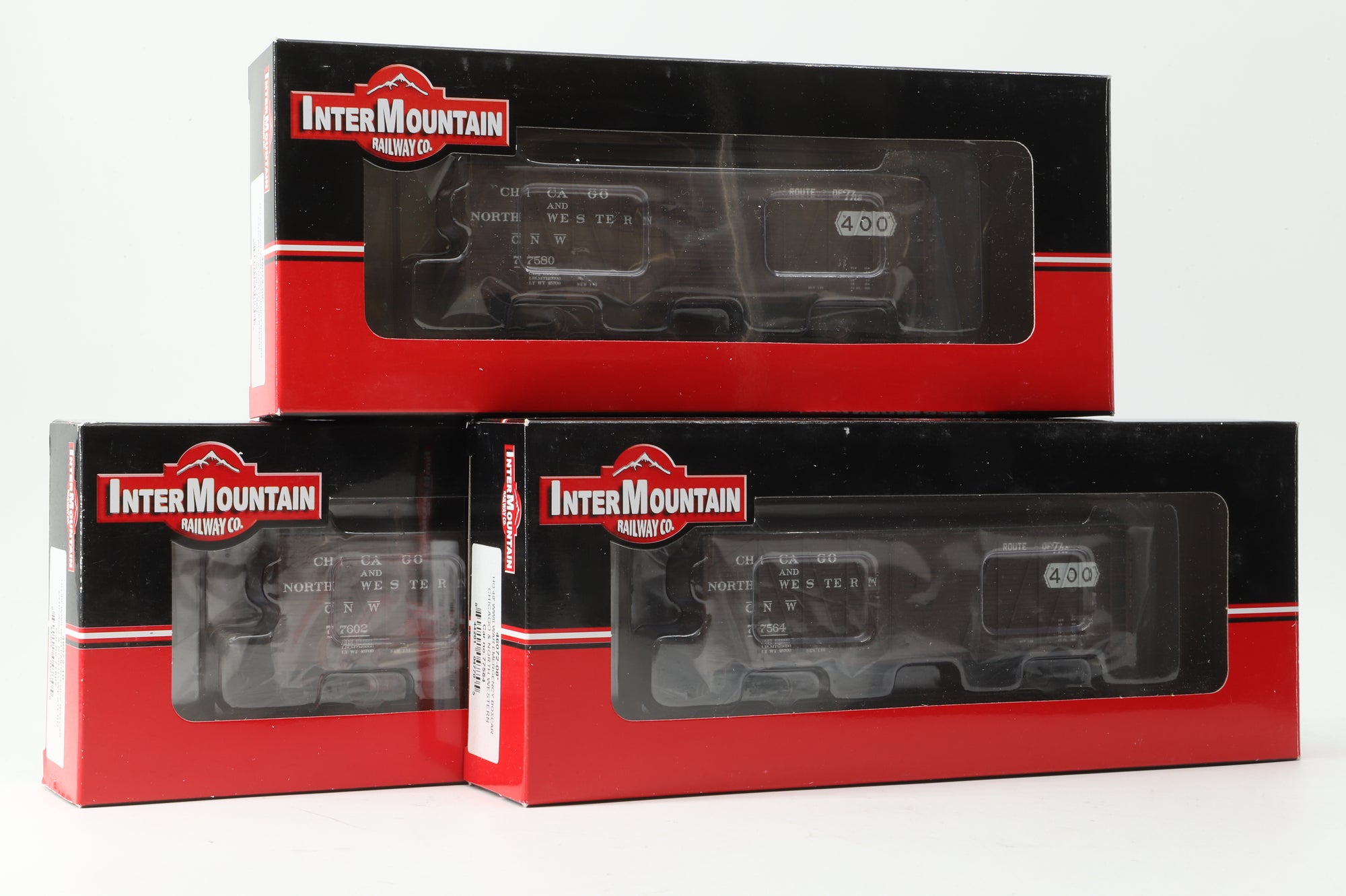 Intermountain HO Rake Of 3 40' WWII War Emergency C&NW Box Cars Inc. 46072-09, 46072-08 & 46072-10