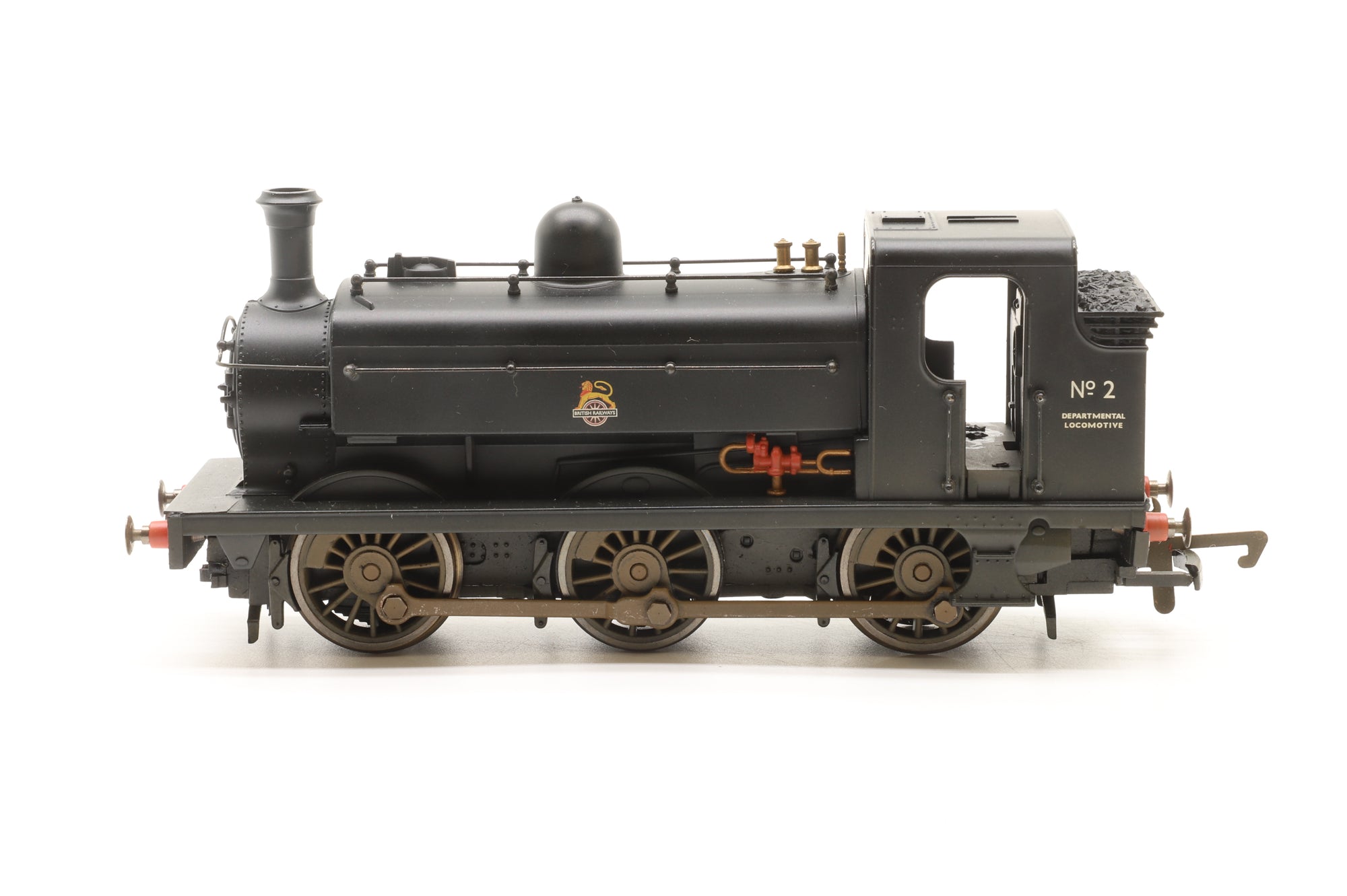WORKSHOP Hornby OO R2401 Class J52 'Departmental Loco No.2' in BR Black w/ Early Crests - Weathered