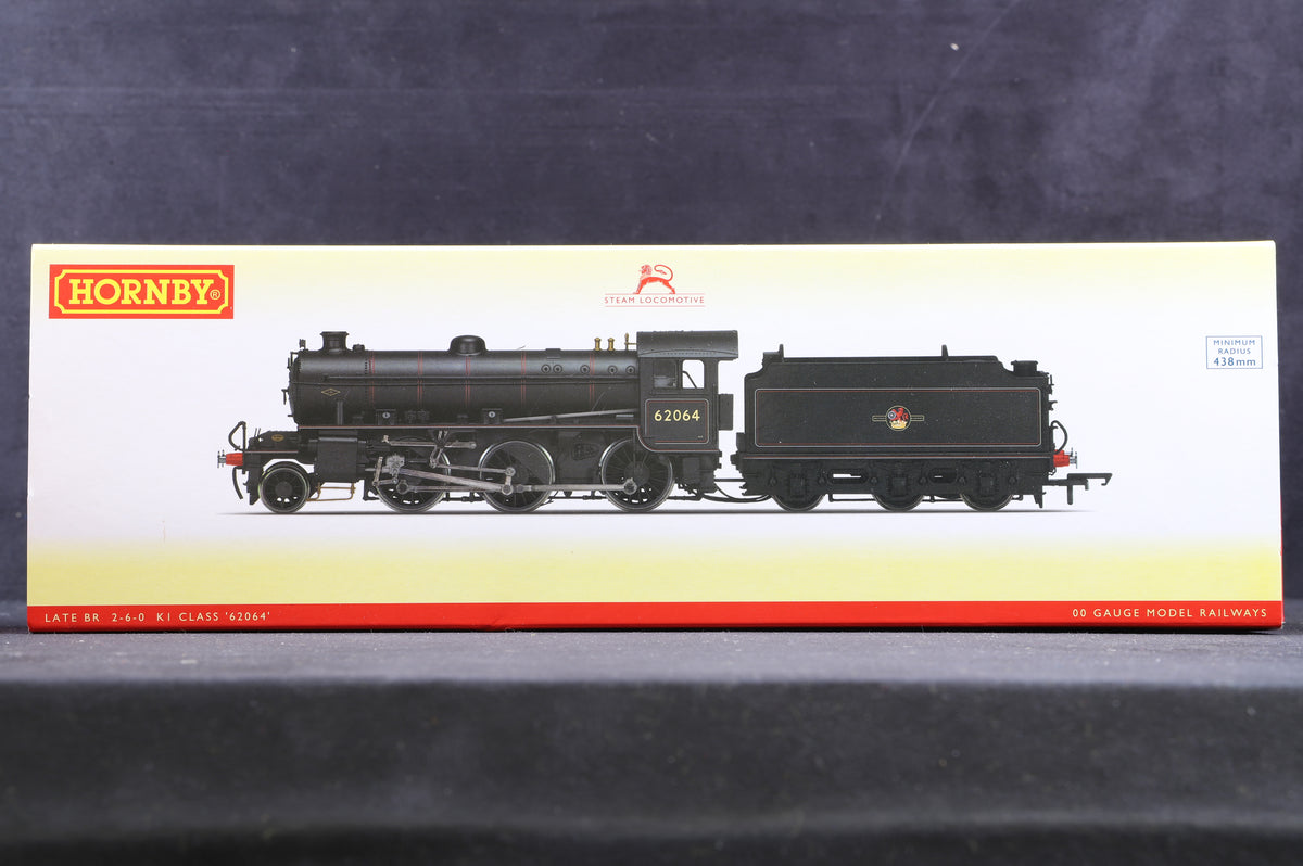 Hornby OO R3242B Class K1 2-6-0 BR Black L/C &#39;62064&#39;