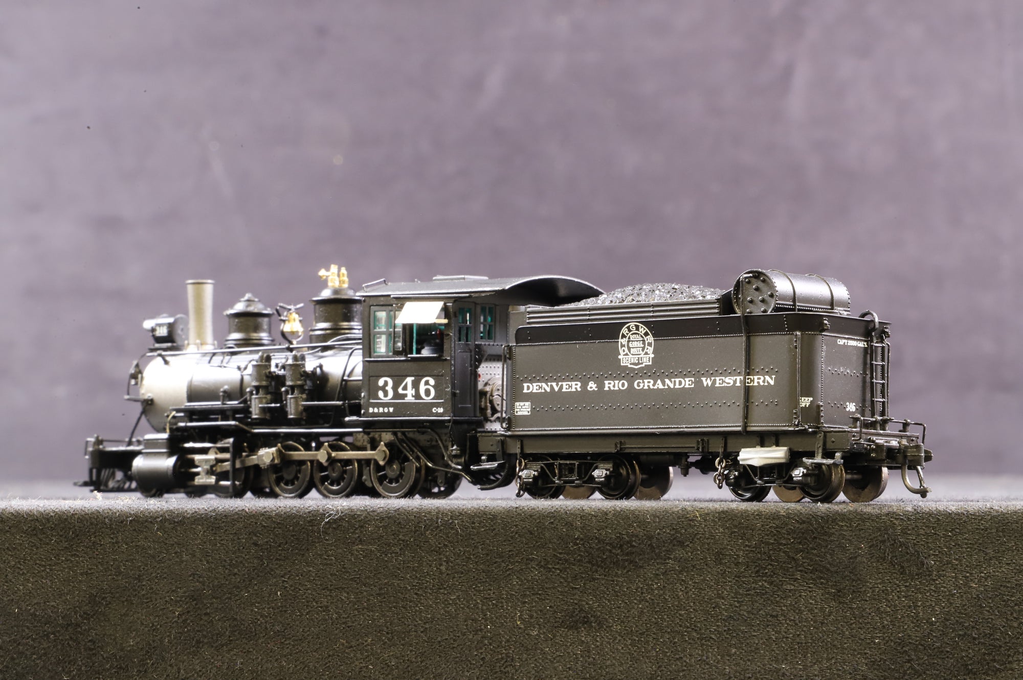 Blackstone Models HOn3 B310202 Denver & Rio Grande Western '346' Steam Locomotive