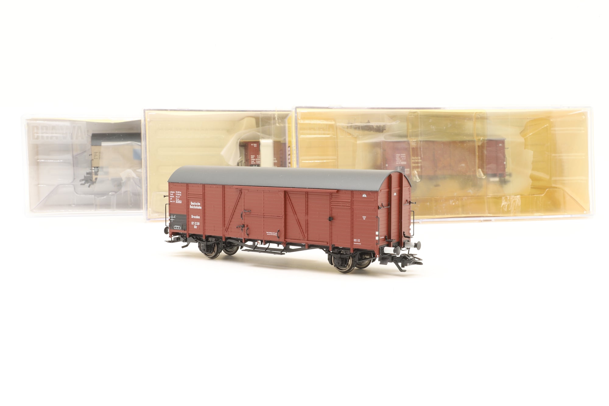 Brawa HO Rake Of 4 DRG Wagons Inc 48201, 48691, 48707 & 47715