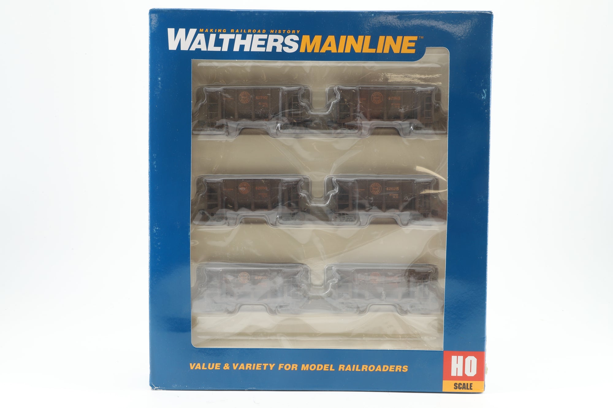 Walthers HO 910-58103 6-Pack of 24' Michigan Ore Cars in Duluth, Missable, & iron Range Livery - Pro-Weathering & Renumbered