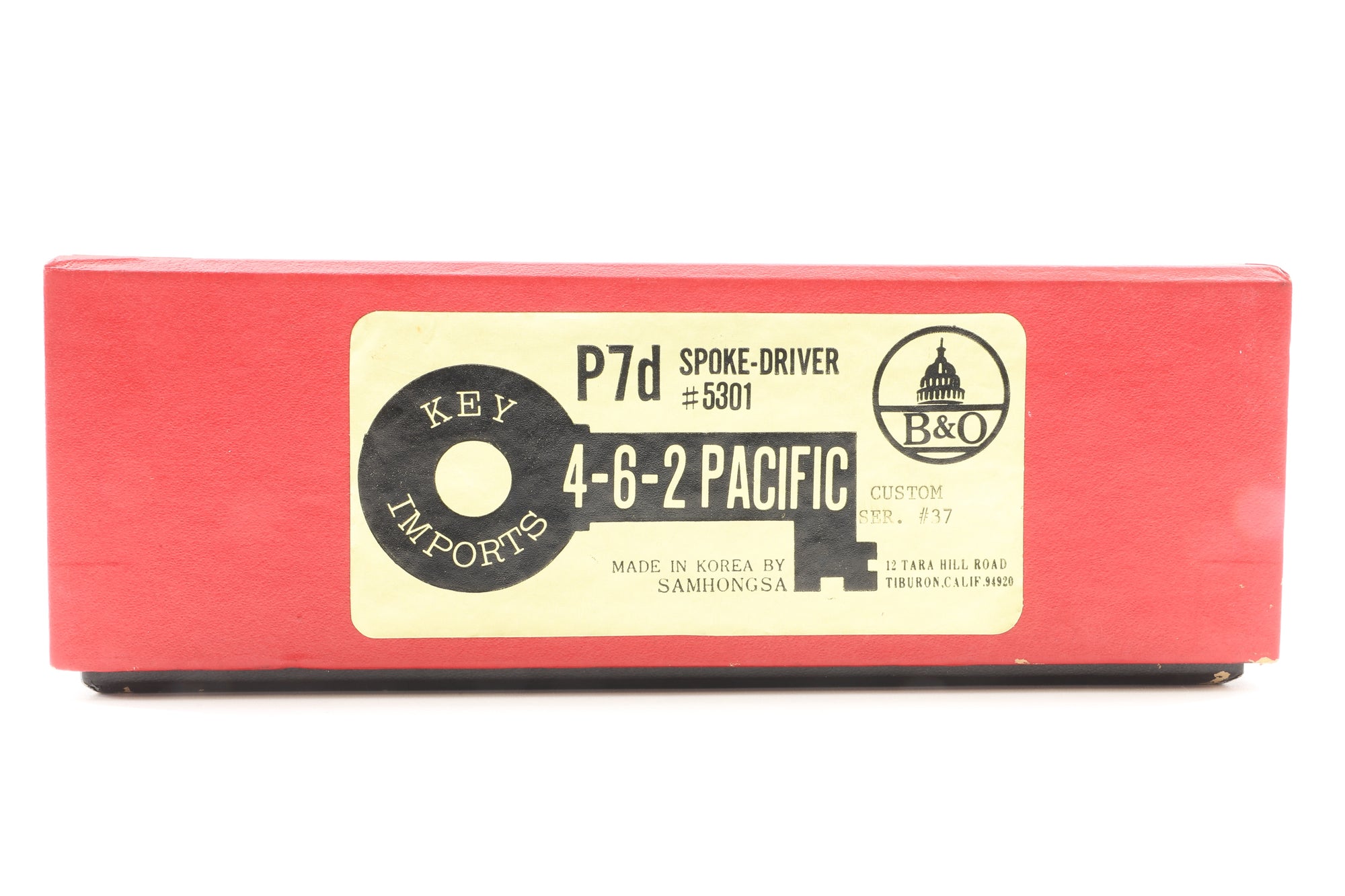 Key Imports HO Brass CS#37 Steam Loco B&O Class P7D 4-6-2 'Cincinnatian' Streamlined w/ Spokes