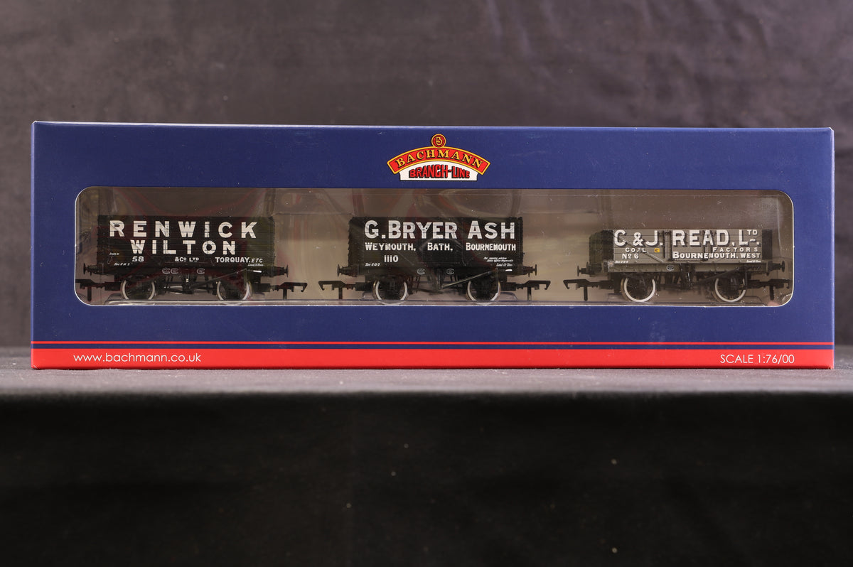 Bachmann OO 37-078K Set of 3 Plank Wagons S&amp;DJR Excl. Bachmann Collectors&#39; Club