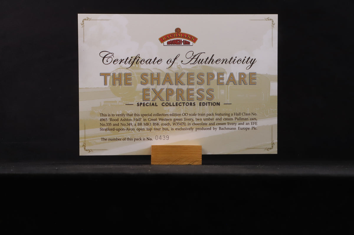 Bachmann OO 30-525 The Shakespeare Express Train Set