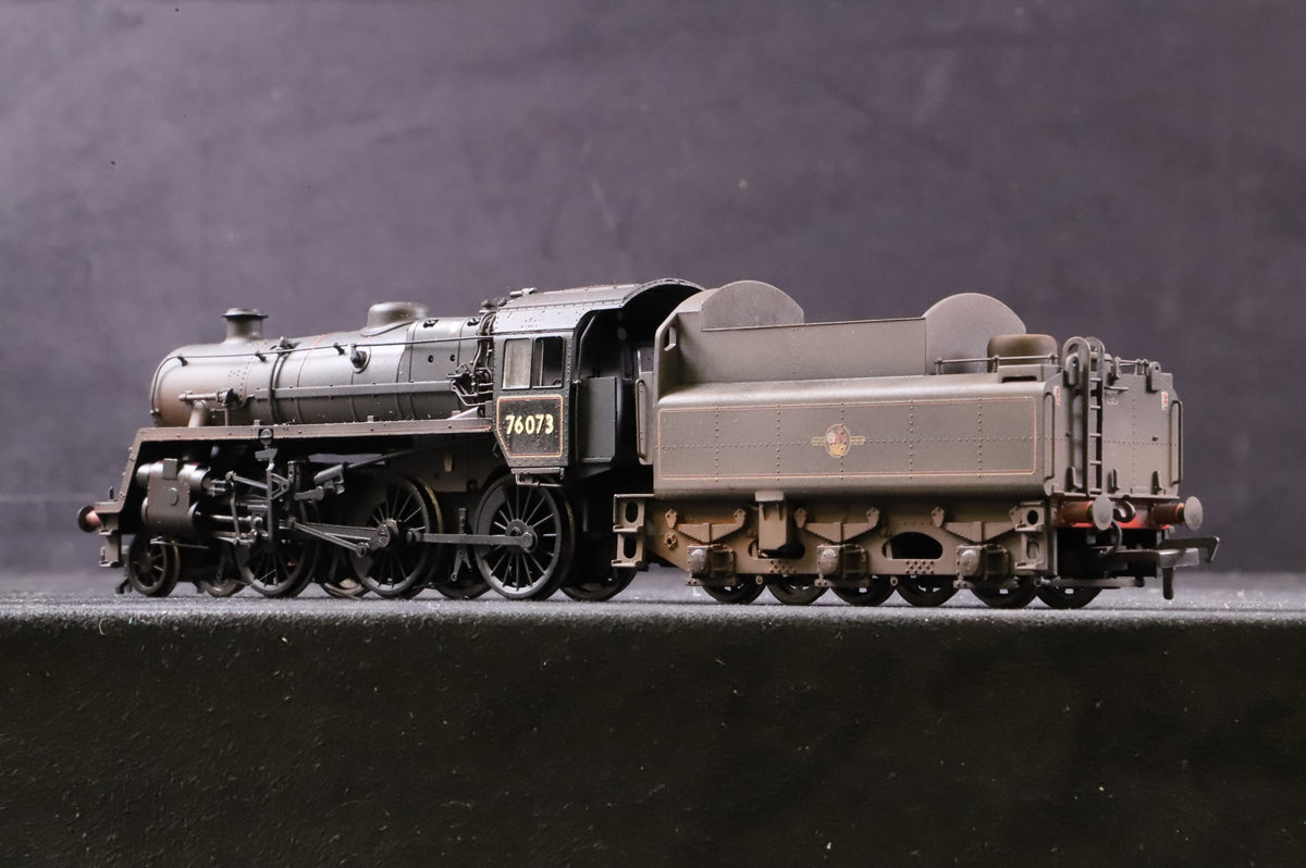WORKSHOP Bachmann OO 32-955 Standard Class 4MT 2-6-0 &#39;76073&#39; BR Black L/C Weathered &amp; Renumbered Non Runner