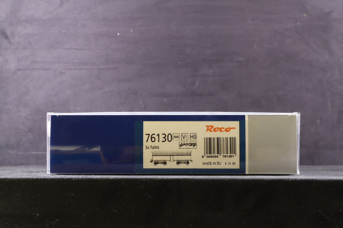 Roco HO 76130 Pack Of 3 Self-Unloading Hopper Wagons Weathered