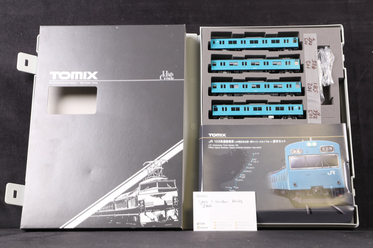 Tomix N 98495 JR103 Series JR West Japan Sky Blue 4 Car Set