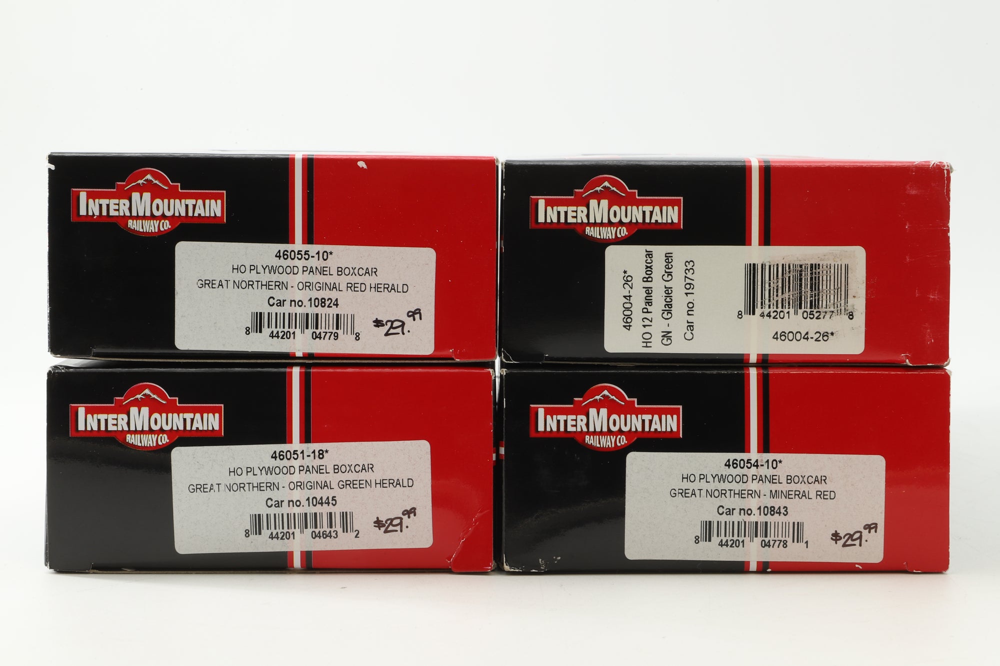 Intermountain HO Rake Of 4 Panel Wagons Inc. 46055-10, 46051-18, 46054-1 & 46004-26