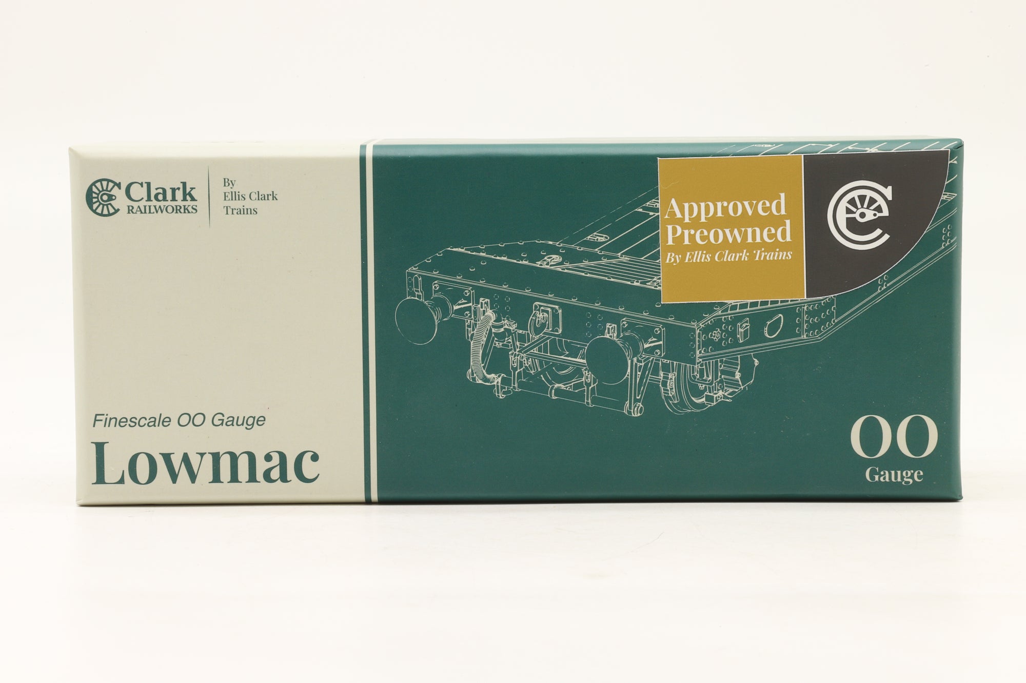 Clark Railworks OO C3010A 25T Lowmac KDE263282 in BR Satlink Livery