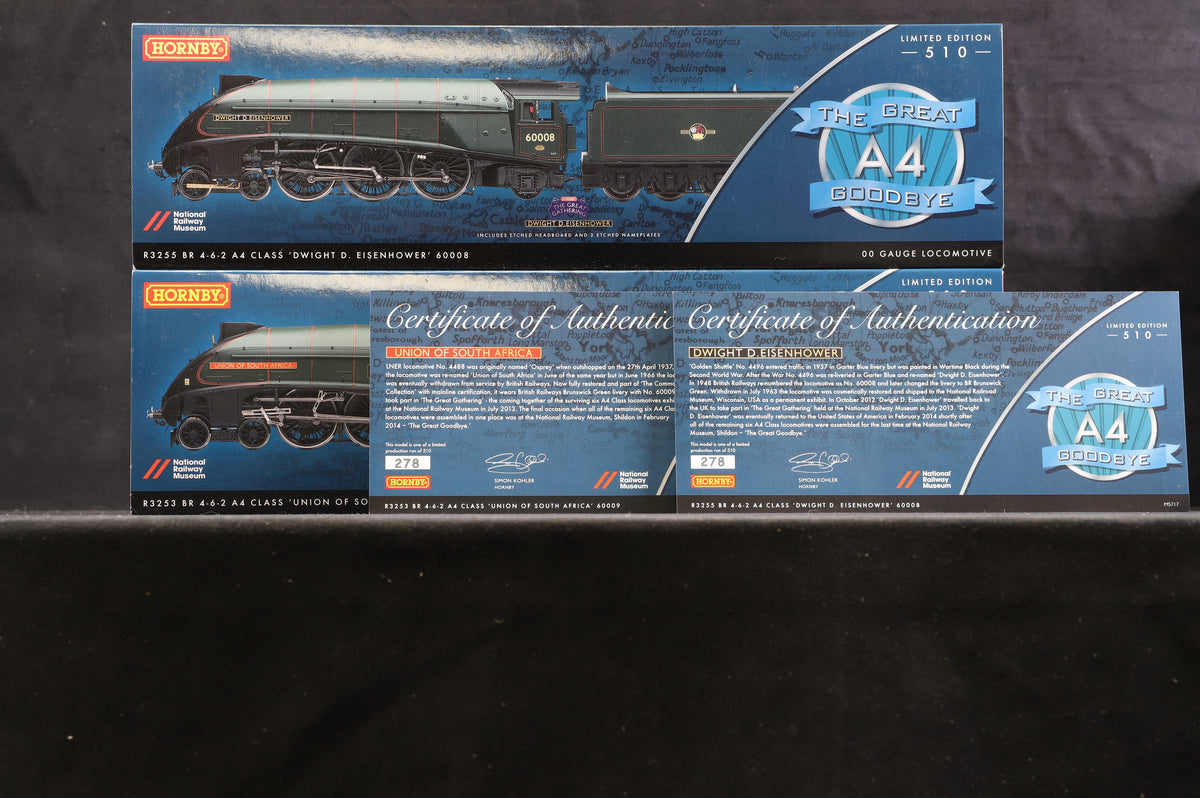 Hornby OO &#39;The Great Goodbye&#39; 6 X A4 Class Steam Locomotives Ltd Ed 278/ 510