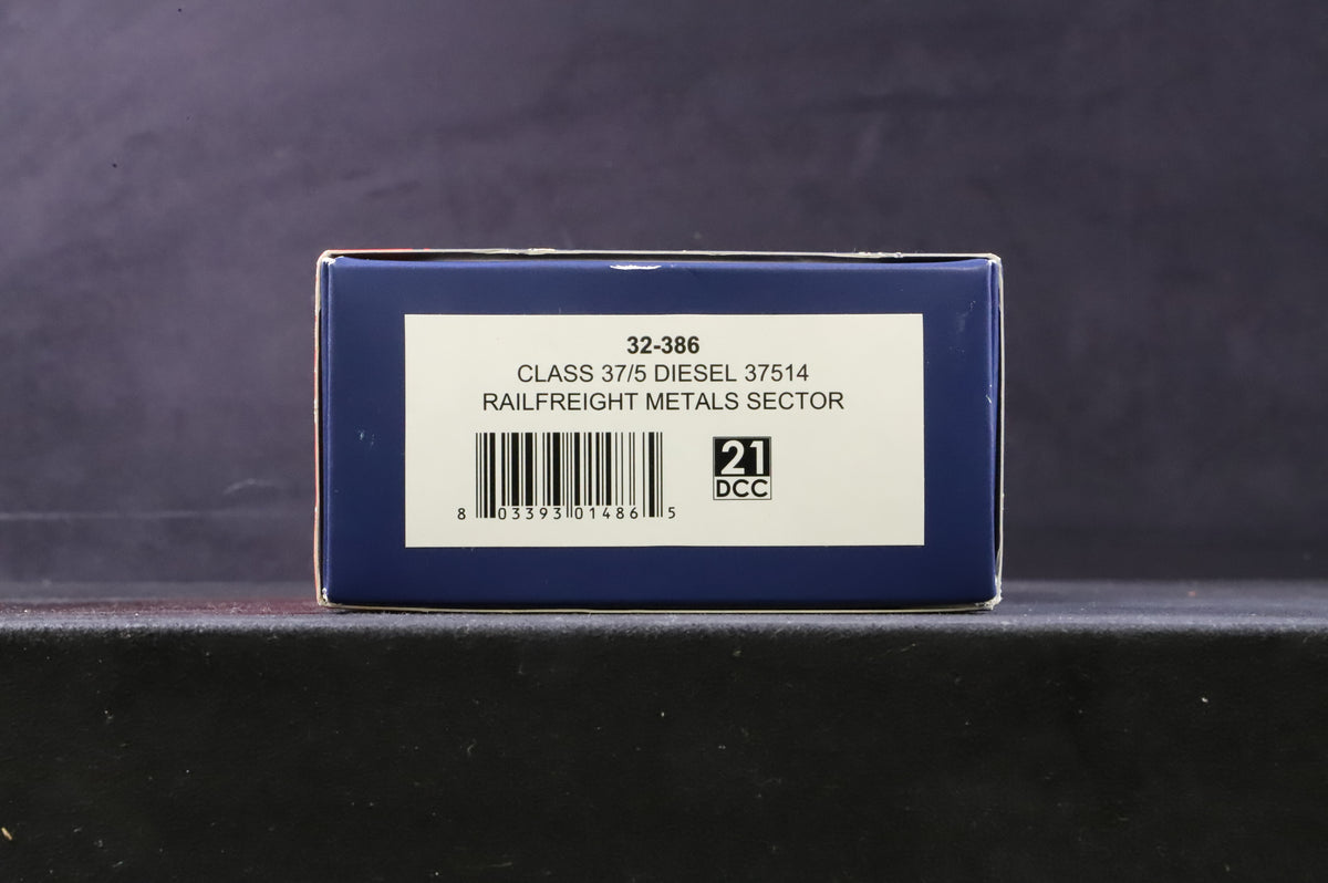 Bachmann OO 32-386 Class 37/5 37514 in BR Railfreight Metals Livery - DCC Sound