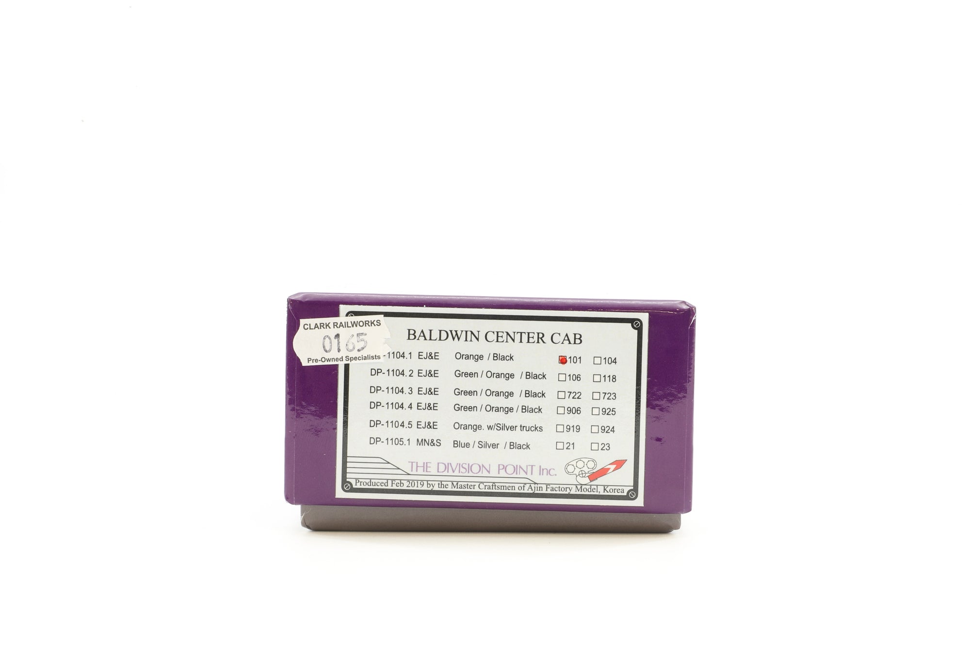 The Division Point HO Brass 1104.4 Diesel Loco EJ&E Baldwin Center Cab DT-6-6-2000 - Orange/Black