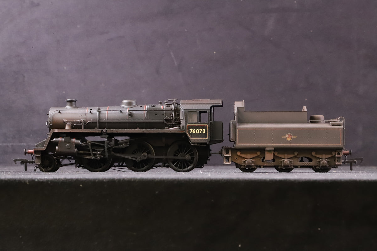 WORKSHOP Bachmann OO 32-955 Standard Class 4MT 2-6-0 &#39;76073&#39; BR Black L/C Weathered &amp; Renumbered Non Runner