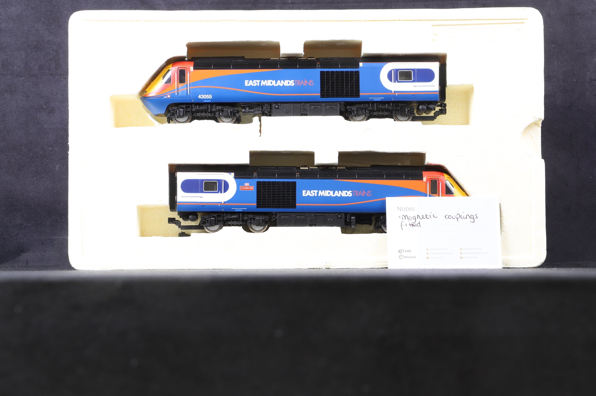Hornby OO R2948 East Midlands HST 125 Bo-Bo Diesel Class 43 Power Car '43055' & Unmotorised Car '43048'