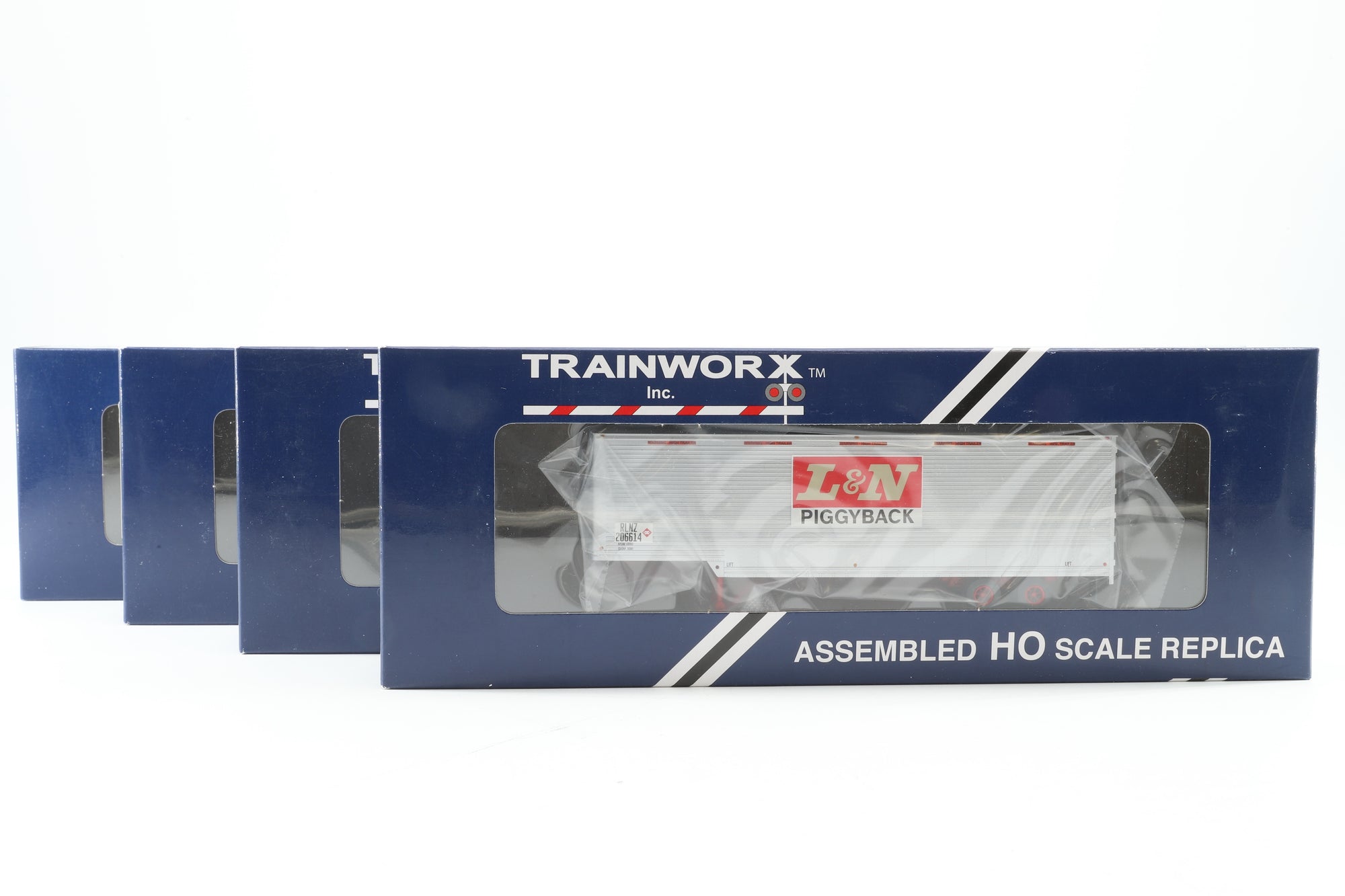 Trainworx HO Rake Of 4 40' Drop Frame L&N Vans Inc. 80309-04, 80309-4 & 80309-06x2