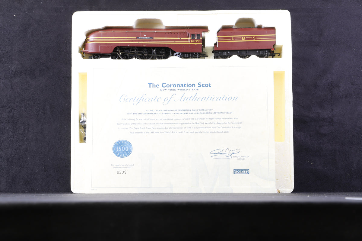 Hornby OO R2199M The Coronation Scot Train Pack Ltd Ed 239/ 1500