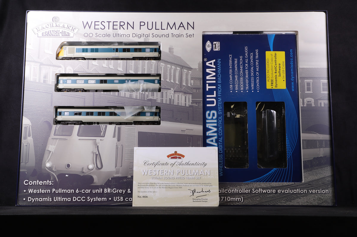 Bachmann OO 30-420 Western Pullman Train Set Class 251 Blue Pullman Revised Livery DCC Sound &amp; DCC Railcontroller