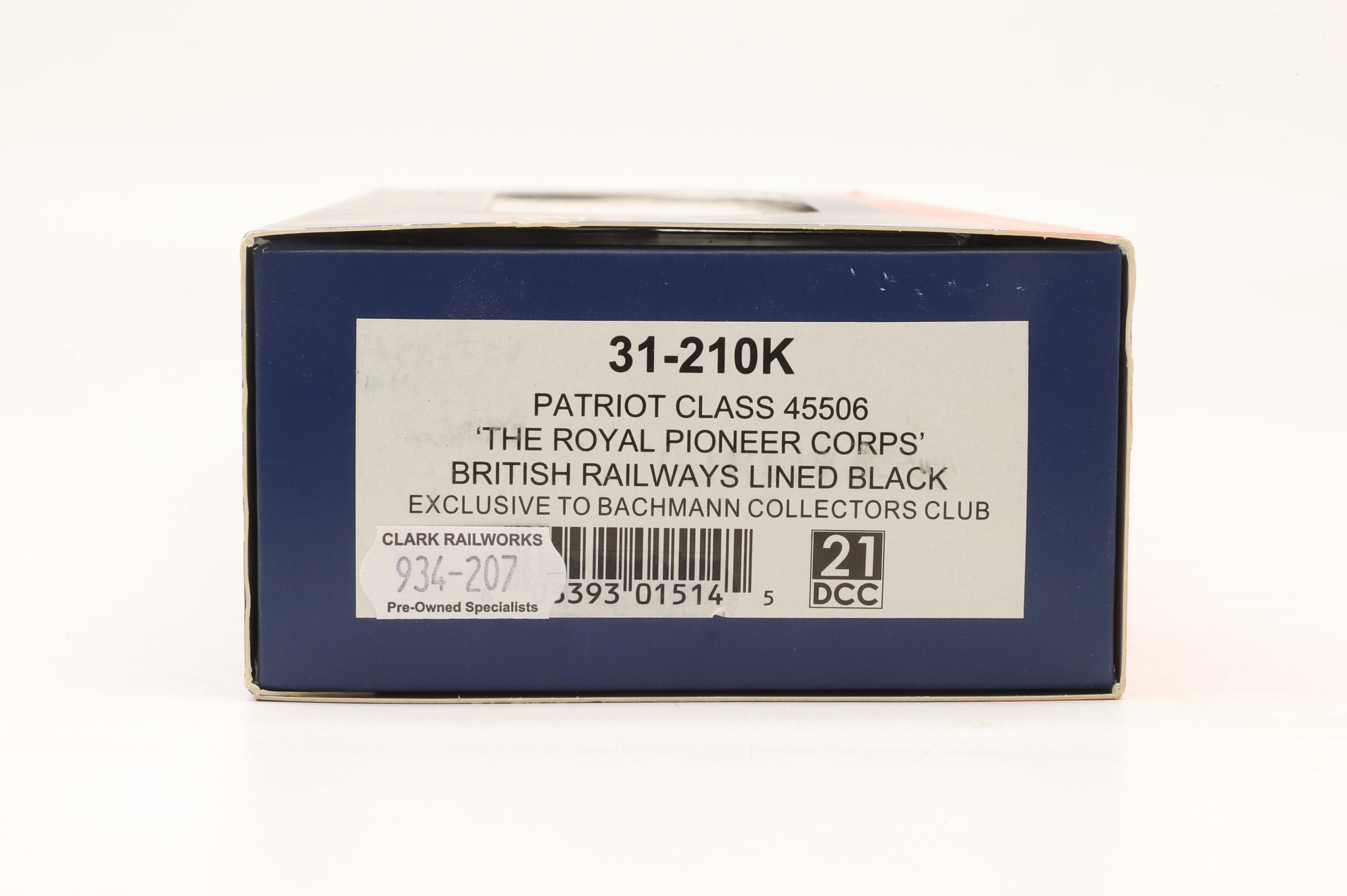 Bachmann OO 31-210K Patriot Class No. 45506 'The Royal Pioneer Corps' BR Lined Black Bachmann Collectors Club Exclusive