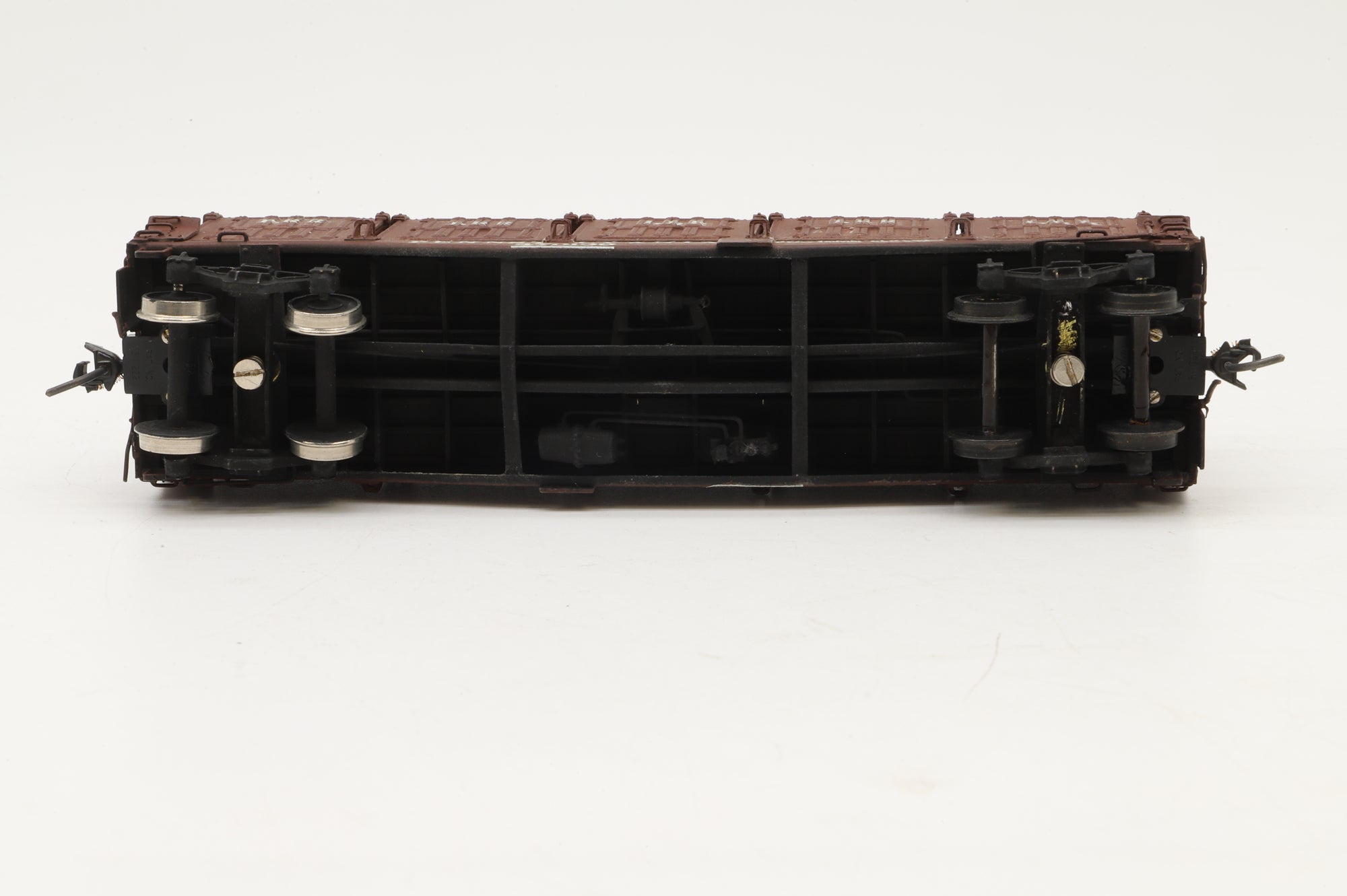 Rail Works Ltd/Woosung Brass Models HO Brass 'FM' Container Car w/5 DD 1A Containers, Custom Painted