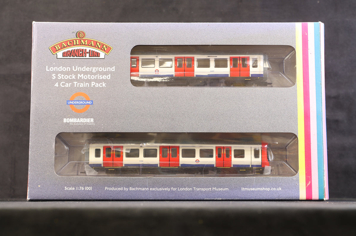 Bachmann OO 35-990 London Underground S Stock Motorised 4 Car Train Pack Excl Transport For London