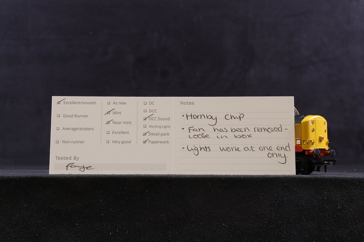 Bachmann OO 32-387 Class 37 &#39;37506&#39; Railfreight Red Stripe, DCC Sound