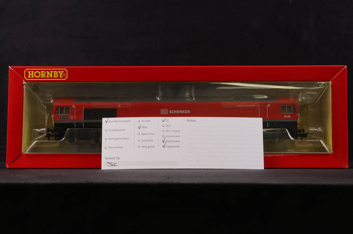 Hornby OO R3486 Class 66 &#39;66185&#39; &#39;DP World London Gateway&#39; DB Schenker