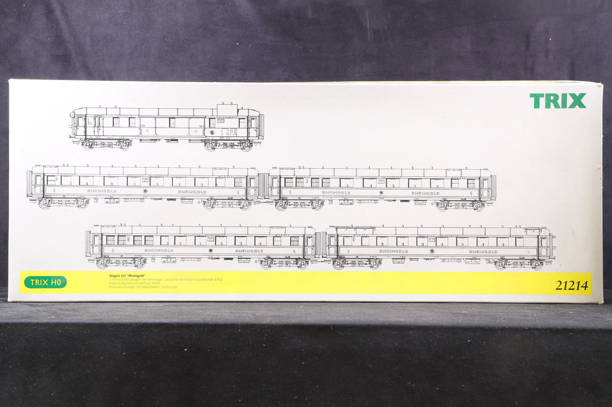 Trix HO 21214 5 Coach Rheingold Coaches