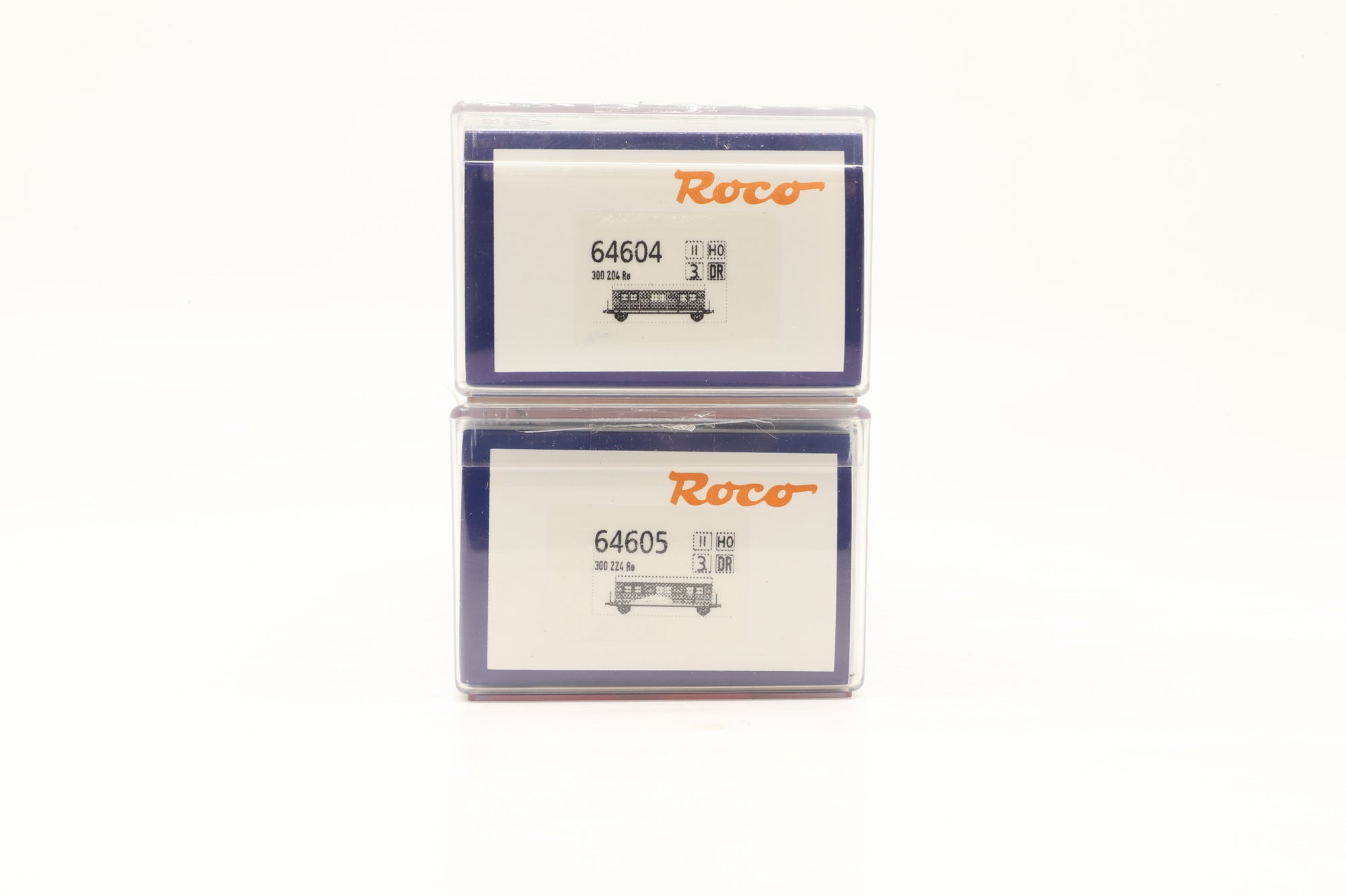 Roco HO Rake Of 2 DR Wagons Inc. 64604 & 64605