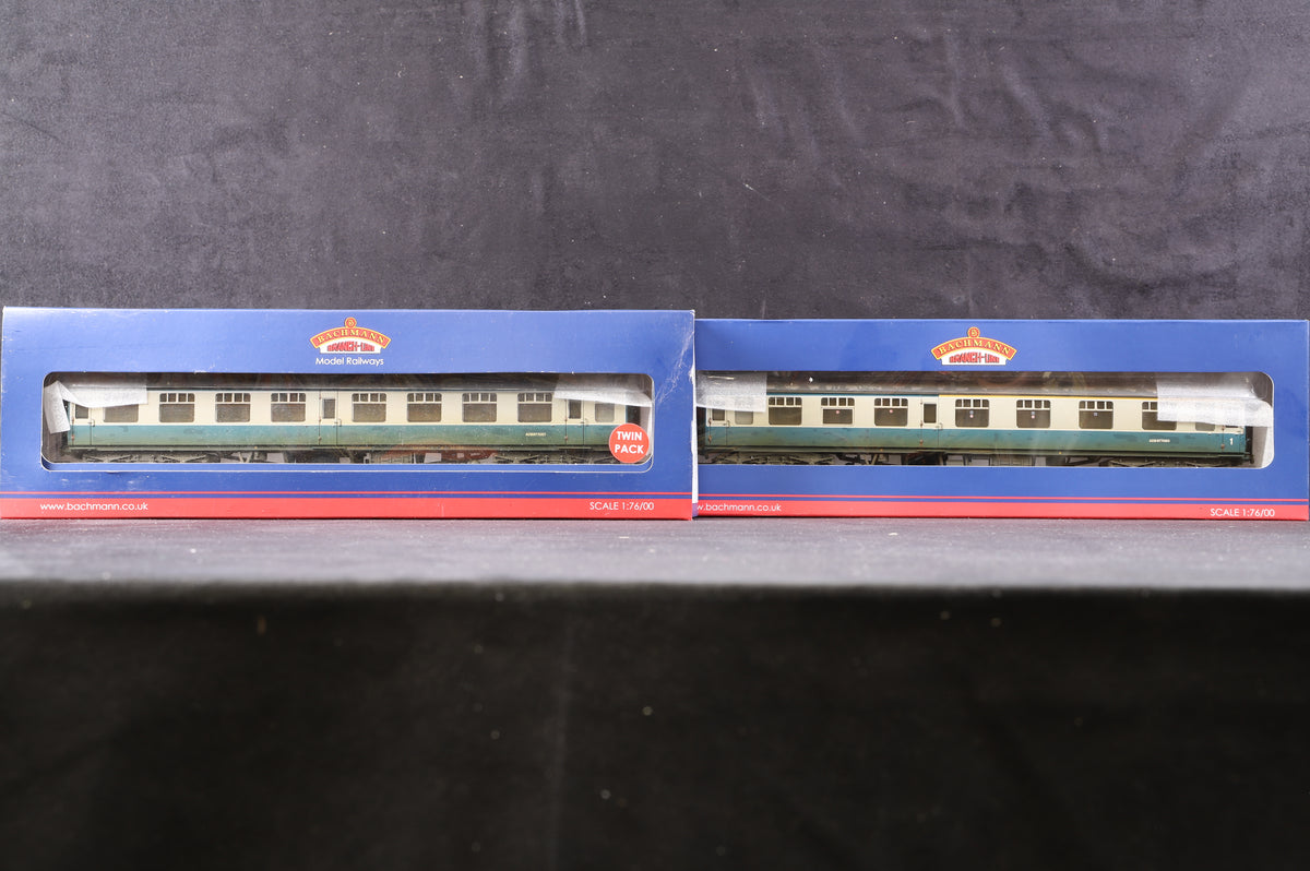 Bachmann OO 39-001 BR Mk1 SK Coach Twin Pack Works Test Train Blue &amp; Grey, Weathered