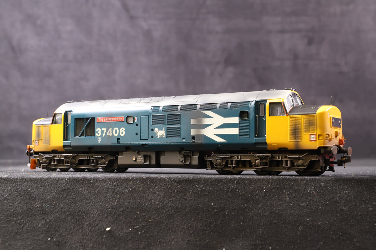 Bachmann OO 32-384 Class 37/4 &#39;37406&#39; &#39;The Saltire Society&#39; BR Blue, Weathered &amp; Repainted