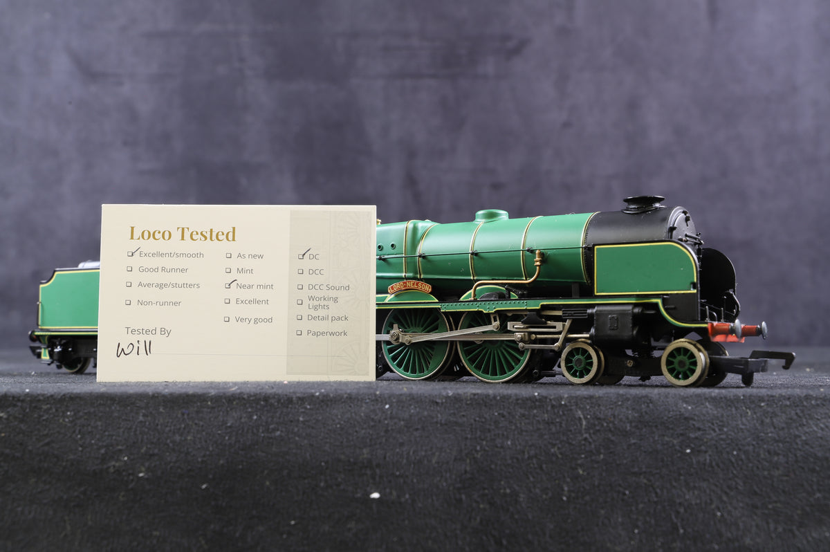 Bachmann OO 31-400 Lord Nelson Class 4-6-0 &#39;850&#39; &#39;Lord Nelson&#39; SR Malachite Green Ltd Ed 2521/ 1000